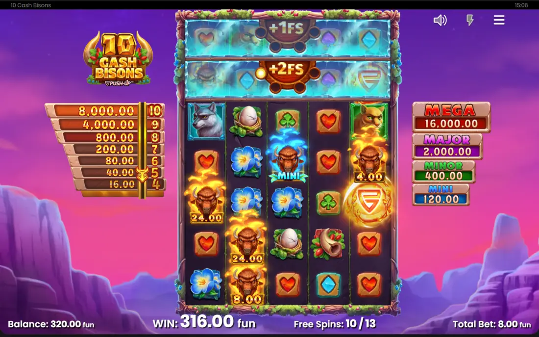 10 Cash Bisons Free Spins